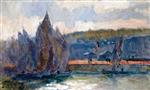 Albert Lebourg  - Bilder Gemälde - Honfleur, Fishing Boats