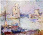 Albert Lebourg  - Bilder Gemälde - La Rochelle, the Port