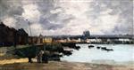 Albert Lebourg  - Bilder Gemälde - The Quays of Dieppe, after the Rain