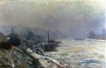 Albert Lebourg  - Bilder Gemälde - The Seine in Winter