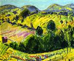 Alfred Henry Maurer - Bilder Gemälde - Fauve Landscape with Rolling Hills