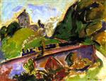 Alfred Henry Maurer - Bilder Gemälde - Fauve Landscape with Train