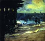 Alfred Henry Maurer  - Bilder Gemälde - Rockaway Beach with Pier