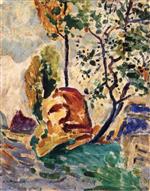 Alfred Henry Maurer  - Bilder Gemälde - Tree and Rock