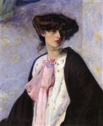 Alfred Henry Maurer  - Bilder Gemälde - Woman with a Pink Bow