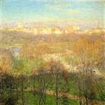 Willard Leroy Metcalf - Bilder Gemälde - Early Spring Afternoon, Central park