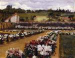 Willard Leroy Metcalf  - Bilder Gemälde - Monet's Formal Garden