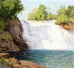 Willard Leroy Metcalf  - Bilder Gemälde - The Waterfall
