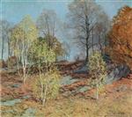 Willard Leroy Metcalf  - Bilder Gemälde - Young Birches in October