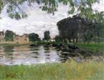 Pierre Eugène Montézin - Bilder Gemälde - Boats on a Pond