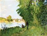 Pierre Eugène Montézin  - Bilder Gemälde - Two Fishermen in a Landscape