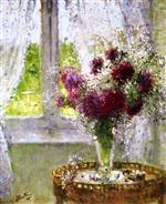 Pierre Eugène Montézin  - Bilder Gemälde - Vase of Flowers by the Window