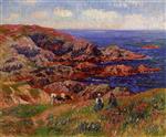 Henry Moret - Bilder Gemälde - Cliffs at Kerserol, Finistere