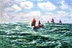 Henry Moret  - Bilder Gemälde - Fishing Boats, Audierne
