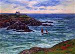 Henry Moret  - Bilder Gemälde - Seascape, Doelan, Brittany