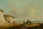 George Morland - Bilder Gemälde - Calm off the Coast of the Isle of Wight