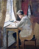 Edvard Munch - Bilder Gemälde - Andreas by the Window