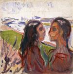 Edvard Munch  - Bilder Gemälde - Attraction in Landscape