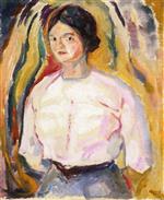 Edvard Munch  - Bilder Gemälde - Ingeborg with Her Arms behind Her Back