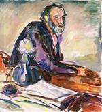 Edvard Munch  - Bilder Gemälde - Man with Bronchitis