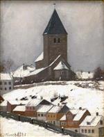 Edvard Munch  - Bilder Gemälde - Old Aker Church