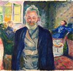 Edvard Munch  - Bilder Gemälde - Old Man in an Interior