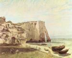 Gustave Courbet - paintings - The Cliff at Etretat After the Storm