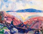 Edvard Munch  - Bilder Gemälde - Red Rocks