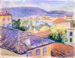 Edvard Munch  - Bilder Gemälde - Rooftops in Nice