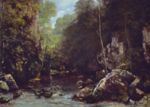Gustave Courbet - Bilder Gemälde - Felsiges Flusstal