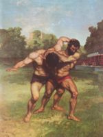 Gustave Courbet - paintings - The Wrestlers