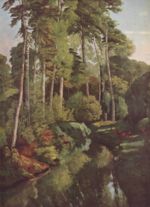 Gustave Courbet - Peintures - ruisseau dans la forêt avec cerfs