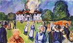 Edvard Munch  - Bilder Gemälde - The House is Burning