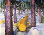 Edvard Munch  - Bilder Gemälde - The yellow log