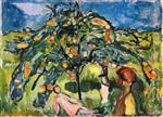 Edvard Munch  - Bilder Gemälde - Under the Apple Tree