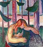 Edvard Munch  - Bilder Gemälde - Vampire in the Forest