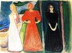 Edvard Munch  - Bilder Gemälde - Woman