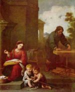 Bartolome Esteban Perez Murillo - paintings - Holy Family with the Infant St. John