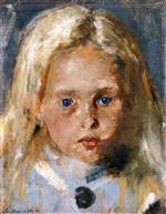 Edvard Munch  - Bilder Gemälde - Young Blond Girl