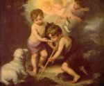 Bartolome Esteban Perez Murillo - paintings - Infant Christ Offering a Drink of Water to St. John