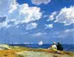Edward Henry Potthast - Bilder Gemälde - Along the Shore