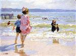 Edward Henry Potthast - Bilder Gemälde - At the Seashore