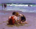 Edward Henry Potthast  - Bilder Gemälde - Beach Scene-2