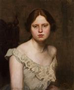 Edward Henry Potthast  - Bilder Gemälde - Portrait of a Woman