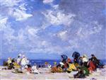 Edward Henry Potthast  - Bilder Gemälde - Sunday Afternoon at the Beach