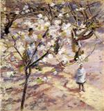Theodore Robinson - Bilder Gemälde - Blossoms at Giverny