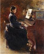 Theodore Robinson  - Bilder Gemälde - Girl at Piano