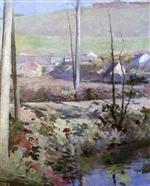 Theodore Robinson  - Bilder Gemälde - Giverny from the River Epte