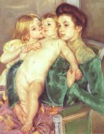 Mary Cassatt - paintings - The Caress