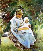 Theodore Robinson  - Bilder Gemälde - Mother and Child